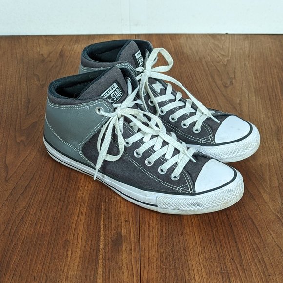 Converse Chuck Taylor Mens High Top Sneaker Fabric/leather 154841c Gray US:8.5